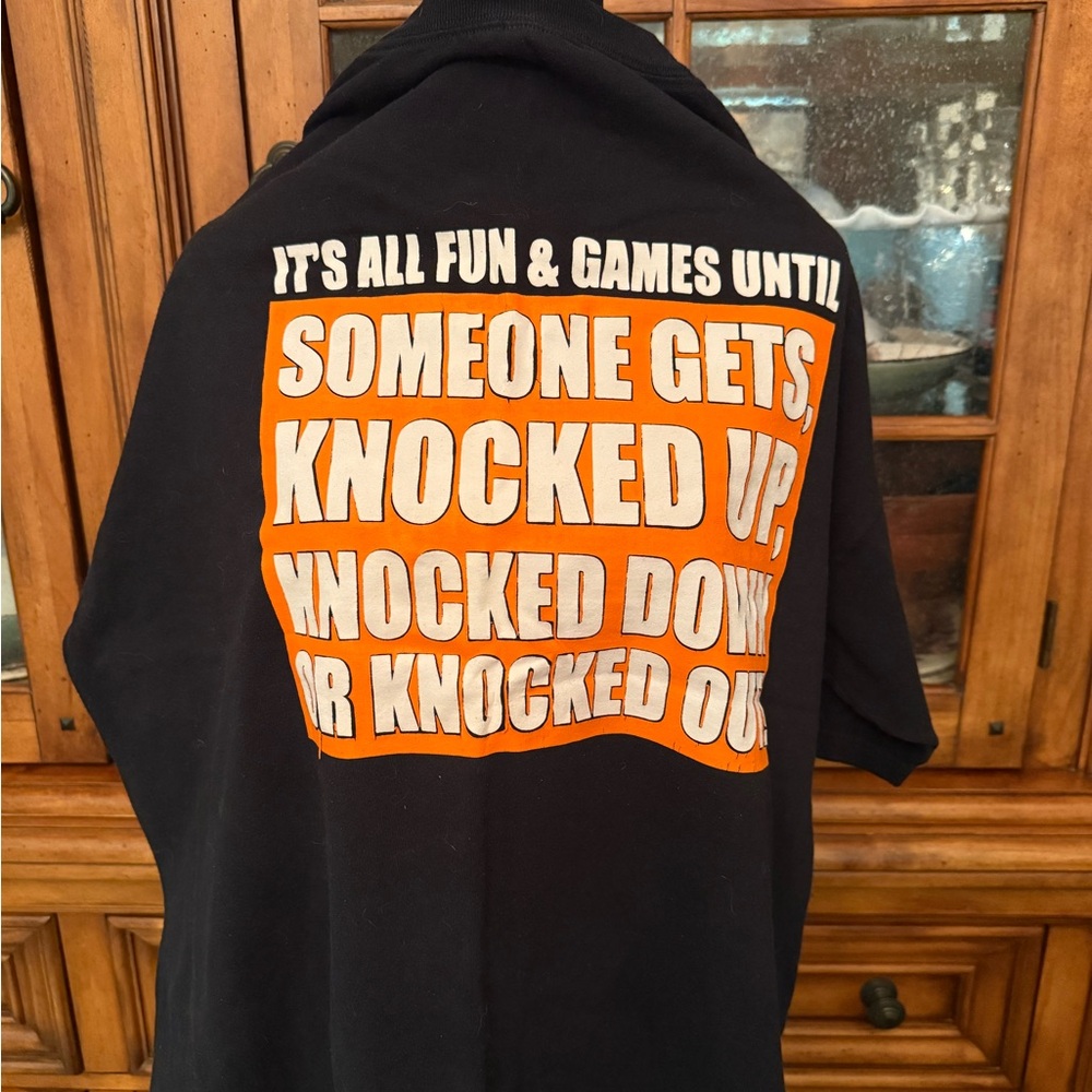 Anvil Black and Orange Fun n Games Tee